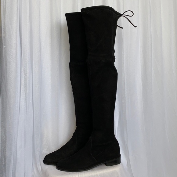 Brand New Stuart Weitzman Lowland Suede Stretch Boots 6.5 - Picture 1 of 7